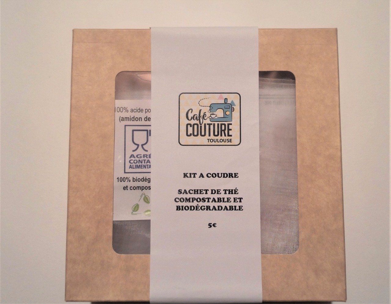 kit à coudre  sachet de thé compostable et biodégradable