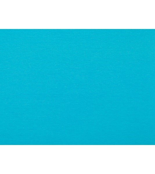 Bord côte de coton bio bleu turquoise x 10 cm