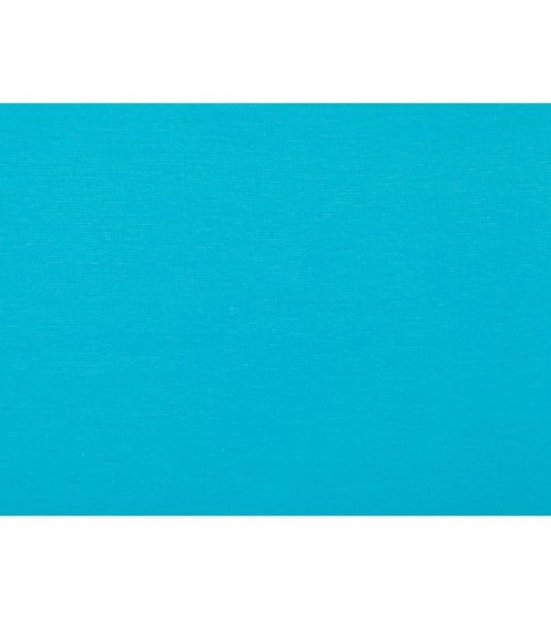 Bord côte de coton bio bleu turquoise x 10 cm